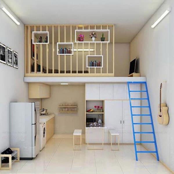 Thiết kế theo phong cách tối giản, hiện đại là giải pháp tốt nhất cho các gian phòng có diện tích nhỏ