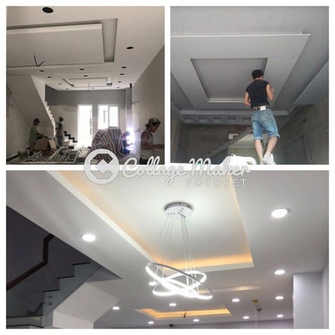 Đội ngũ thi công Thanh Thịnh sửa chữa trần nhà thạch cao