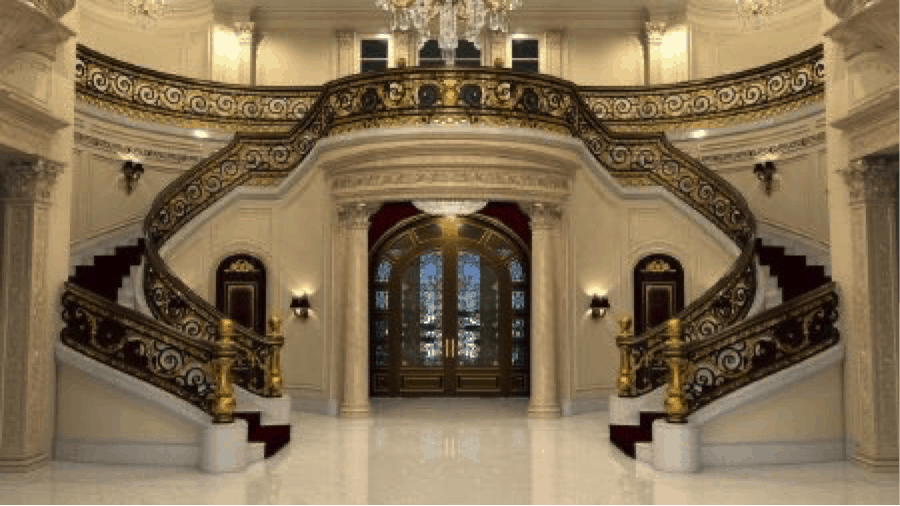 Mẫu thiết kế nhà cao cấp luxury có lối đi cầu thang độc đáo