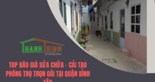 TOP Báo giá sửa chữa - cải tạo phòng trọ trọn gói tại Quận Bình Tân
