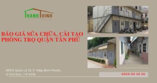 TOP Báo Giá Sửa Chữa, Cải Tạo Phòng Trọ Trọn Gói Quận Tân Phú