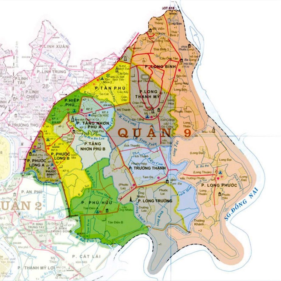 Bản đồ khu vực Quận 9 Hồ Chí Minh